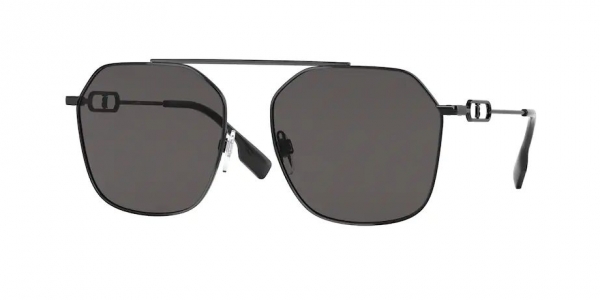 Burberry BE3124 100187 Black/Dark Grey Square Sunglasses