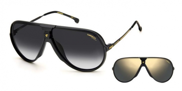 Carrera CHANGER 65 003/9O Matte Black/Dark Grey Gradient Aviator Sunglasses