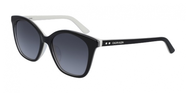 Calvin Klein CK19505S 002 Black-White/Grey Gradient Square Sunglasses in Black