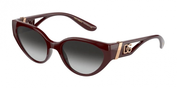 Dolce&Gabbana DG6146 32858G Transparent Bordeaux/Gradient Grey Cat Eye Sunglasses