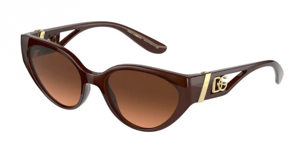 Dolce&Gabbana DG6146 329078 Transparent Aubergine/Orange Gradient Brown Cat Eye Sunglasses