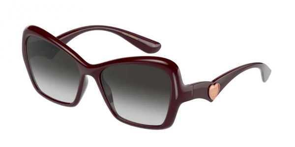 Dolce&Gabbana DG6153 32858G Transparent Bordeaux/Grey Gradient Butterfly Sunglasses