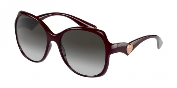 Dolce&Gabbana DG6154 32858G Transparent Bordeaux/Grey Gradient Butterfly Sunglasses