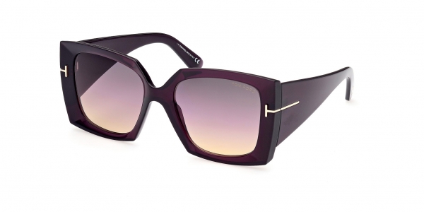 Tom Ford Jacquetta TF921 81B Shiny Violet/Smoke Gradient Square Sunglasses