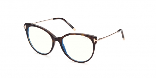 Tom Ford TF5770-B 052 Dark Havana Cat Eye Glasses