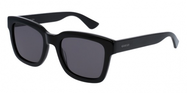 Gucci GG0001S 002 Black/Grey Square Sunglasses in Black