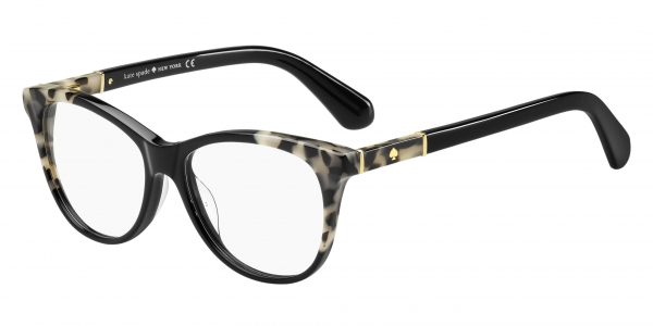 Kate Spade Johnna WR7 Black-Havana Round Glasses in Black