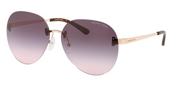 Michael Kors Sydney MK1037 11085M Rose Gold/Blue Pink Gradient Aviator Sunglasses in Gold