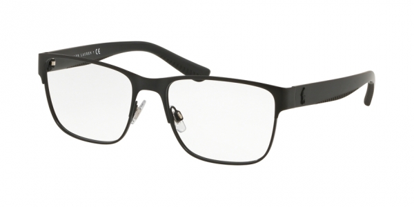 Polo Ralph Lauren PH1186 9038 Matte Black Rectangle Glasses in Black