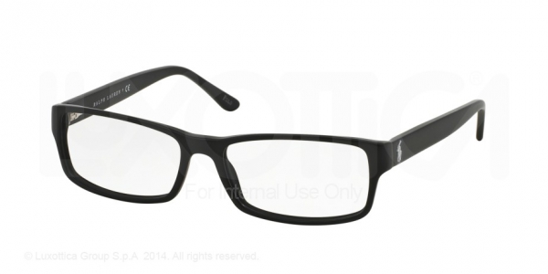 Polo Ralph Lauren PH2065 5284 Matte Black Rectangle Glasses in Black