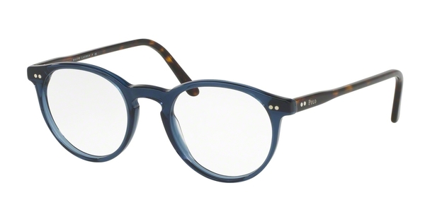 Polo Ralph Lauren PH2083 5276 Blue Transparent Round Glasses in Blue