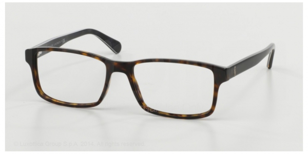Polo Ralph Lauren PH2123 5496 Dark Havana Rectangle Glasses in Dark Tortoise