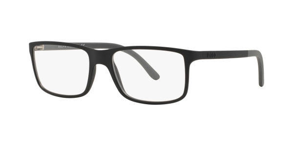 Polo Ralph Lauren PH2126 5534 Matte Black Rectangle Glasses in Black