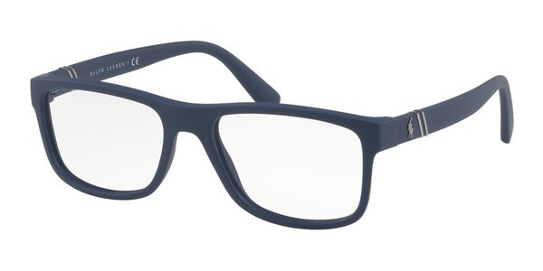 Polo Ralph Lauren PH2184 5618 Matte Navy Blue  Rectangle Glasses in Blue