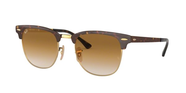Ray-Ban RB3716 9008/51 Gold-Havana/Brown Gradient Clubmaster Sunglasses in Dark Tortoise