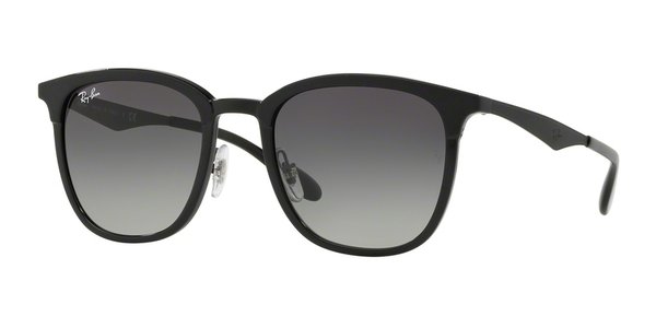 Ray-Ban RB4278 628211 Black-Matte Black/Grey Gradient Dark Grey Square Sunglasses in Black