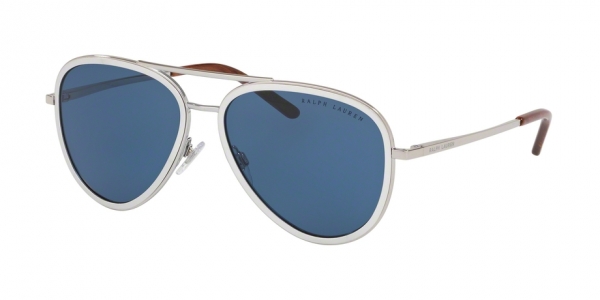 Ralph Lauren RL7064 900180 Silver/Blue Aviator Sunglasses in Silver