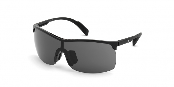 Adidas SP0003 01A Shiny Black/Smoke Shield Sunglasses