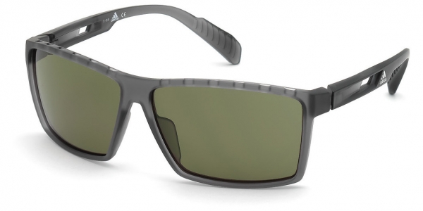 Adidas SP0010 20N Grey/Green Rectangle Sunglasses