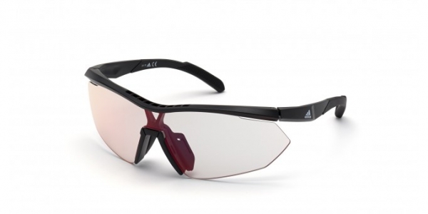 Adidas SP0016 01C Shiny Black/Smoke Mirror Shield Sunglasses