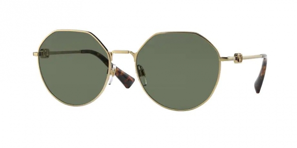 Valentino VA2043 300271 Gold/Green Round Sunglasses