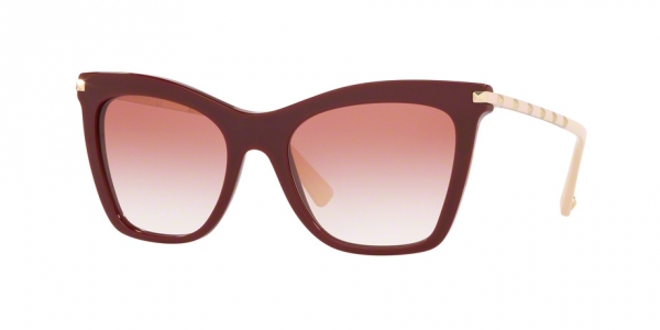 Valentino VA4061 51398D Bordeaux/Pink Gradient Cat Eye Sunglasses in Red