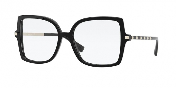Valentino VA4072 50011W Black/Clear Square Sunglasses
