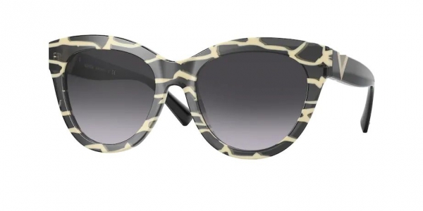 Valentino VA4089 514913 Giraffe White Black/Gradient Black Cat Eye Sunglasses