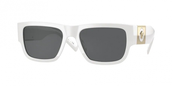 Versace VE4406 314/87 White/Dark Grey Rectangle Sunglasses