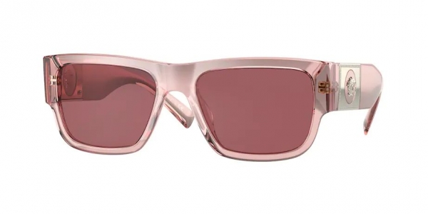 Versace VE4406 533969 Transparent Pink/Dark Violet Rectangle Sunglasses