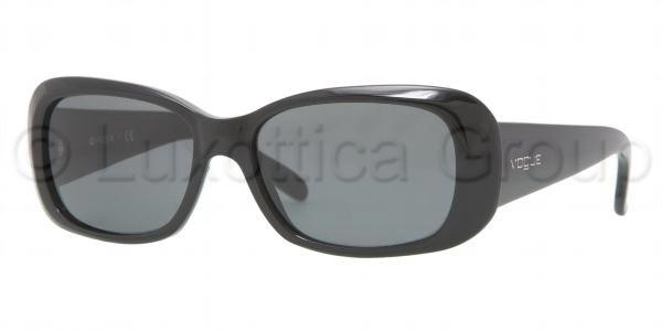 Vogue VO2606S W44/87 Black/Grey Rectangle Sunglasses in Black